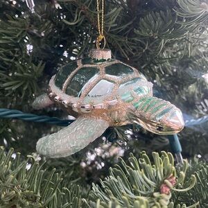 Sea Turtle Glass Ornament